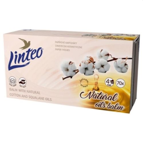 Linteo paprov kapesnky 4vrstv s balzmem sv bavlna 70ks/krab.